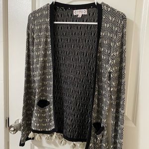 Black and white cardigan